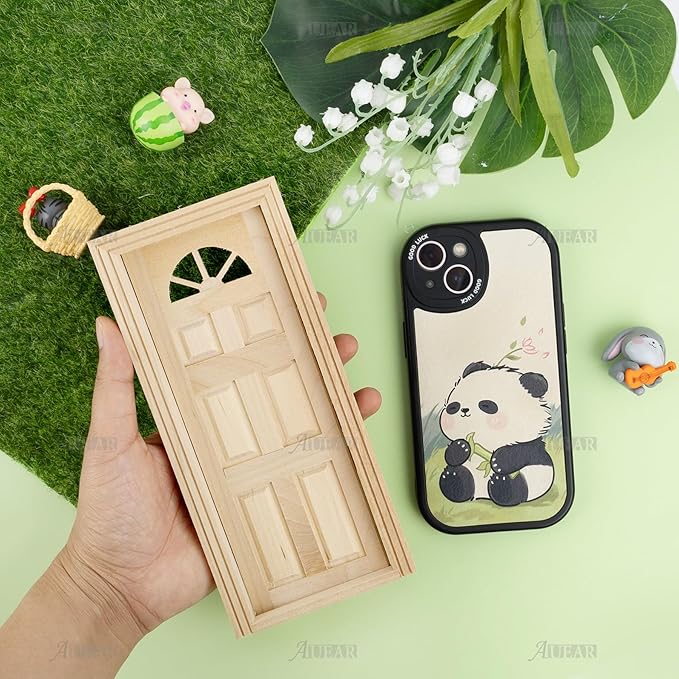 AUEAR, 1:12 Miniature Furniture Unpaint Wooden Doors for DIY Scene Home Craft (6 Panel Style B)