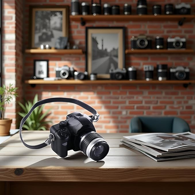 1:4 Scale Mini Camera Prop Ornament Vintage Camera Model, Miniature Digital Camera Mini Decoration Accessories Photography Props Ornament(Style 4)