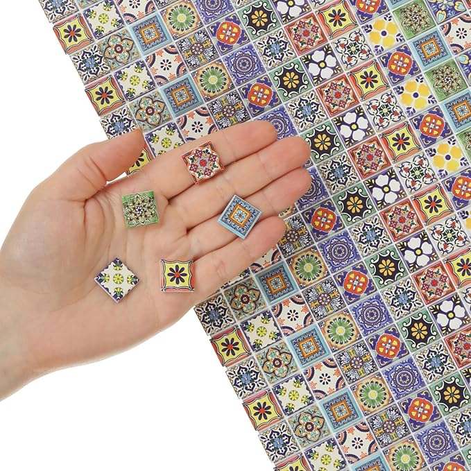 150 pcs, Dollhouse Flooring, 1:12 Scale Doll House Tiles, Miniature Checkerboard Floor, REDUCIO!