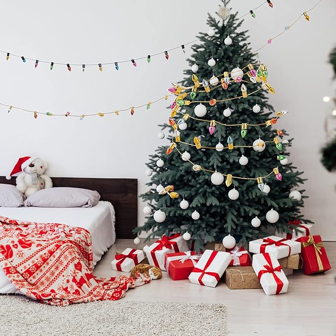 Tuanse 32.8 ft Dollhouse Fake String Lights Decorations Miniature Light String Crafts for Dollhouse Furniture Accessories Wedding Party Decor(Classic)
