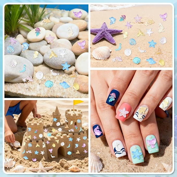 BuQiuRen 240pcs Mini Ocean Resin Animals, Tiny Sea Animal Figurines to Hide Miniature Plastic Fish Aquarium Decorations for DIY Crafts Fish Tank Potted Micro Fairy Garden Dollhouse