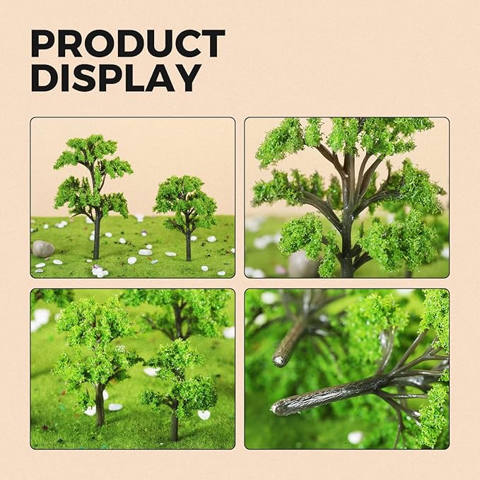 Yetaha 20 Pcs Miniature Model Trees, Mini Plant Ornament Model, Craft Tiny Shrubs for Fairy Garden Train Scenery Architecture Micro Landscape DIY Craft Home Decoration