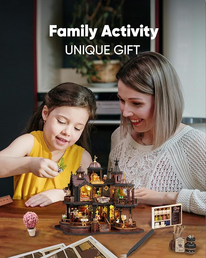 DIY Miniature House Kit, DIY Dollhouse Kit for Adults to Build, Mini House Kit with LED, Mayberry Street Miniatures, Ideal Gifts for Birthday, Halloween Christmas(Magic Eltz Castle)