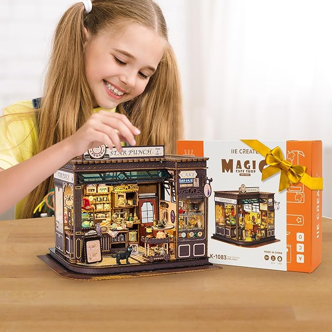 BenBen DIY Miniature House Kit, Mini House Building Kit with Furniture for Adults, Teens, Wooden Tiny Dollhouse Diorama Model Craft Kits, Hobbies & Gifts for Family and Friends(Potion & Cake)