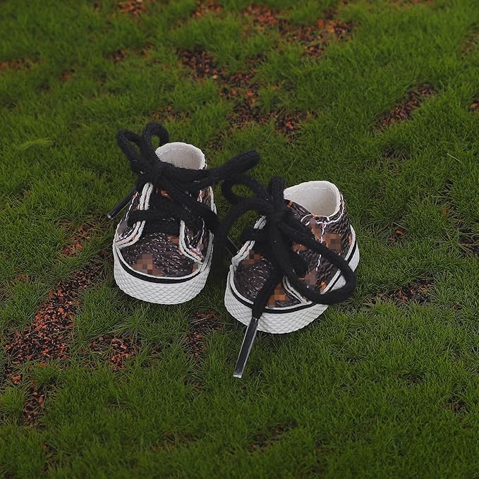 Compatible with Labubu Doll Shoes for 17cm Doll,Shoes Used for Labubu Accessories(LC-Dark Brown)