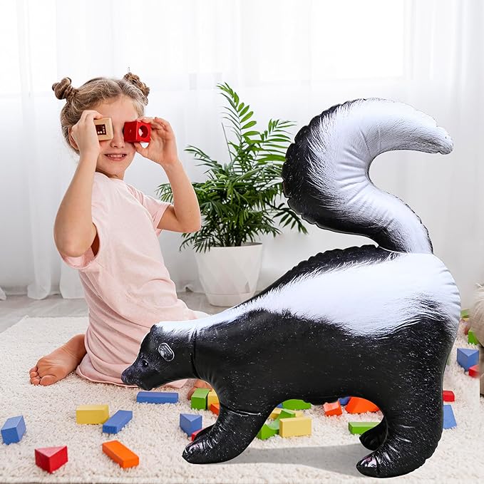 Jet Creations Inflatable Striped Skunk 30" Prop Figurine Educational For Kids & Adults Stuffed Animals AN-SKUNK, Multicolor