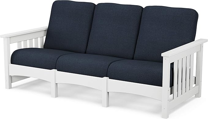 Mission Sofa (White/Marine Indigo)