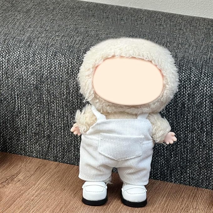 Compatible with Labubu Doll Shoes for 17cm Doll,Shoes Used for Labubu Accessories (A-White)