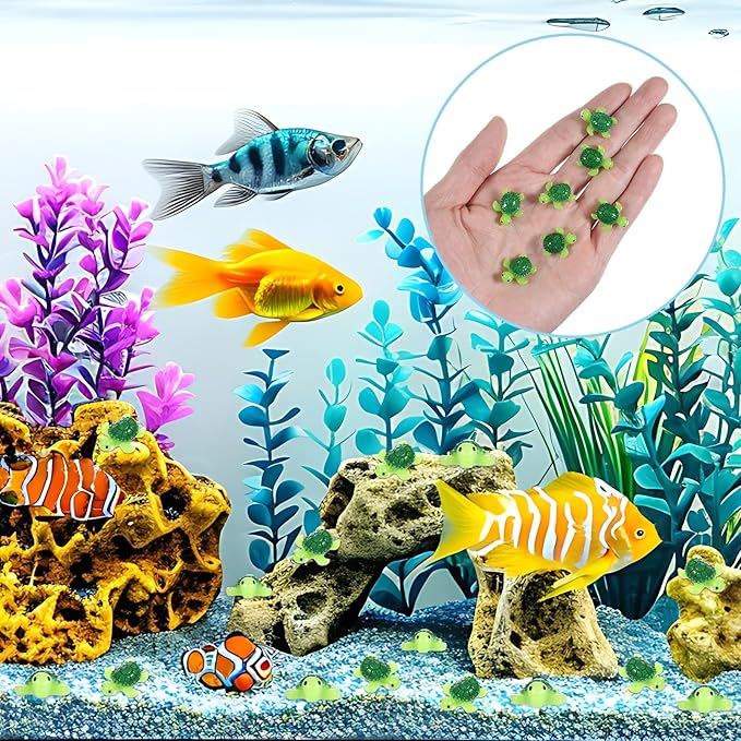60Pcs Mini Resin Turtles, Green Tiny Turtle Figurines, Small Resin Animals for Garden, Aquarium, DIY Crafts and Party Ornaments