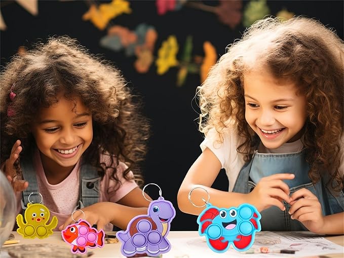 24 Packs Bulk Mini 10 designs Ocean Animal Classroom Students Prizes from Teacher,Sea Creature Birthday Party Favors Baby teething fidgets