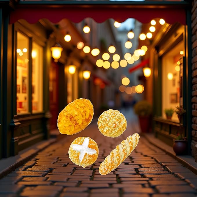 4Pcs 1/12 Miniature Bread Dollhouse Decoration Accessories Resin Mix Bakery Bread Mini House Food Decoration Accessories