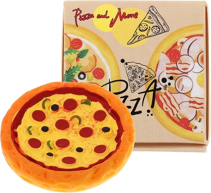 LUOZZY 16 Sets Miniature Pizza Boxes for Dollhouse Food Model Decor Display Photo Props Dollhouse Pizza Toy Decorations
