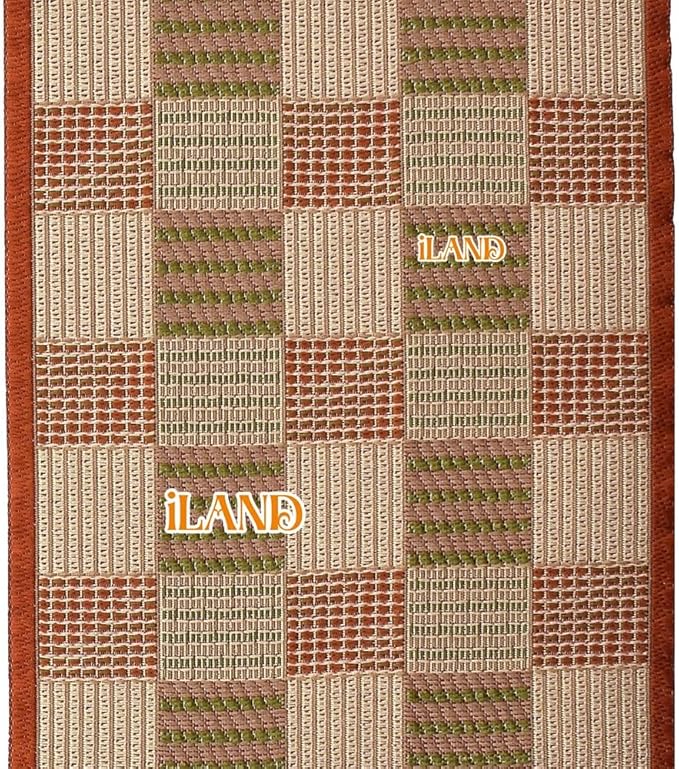 iLAND Miniature Dollhouse Accessories of Carpet for Dollhouse Furniture on 1/12 Scale and 3” - 12” Dolls, Woven Dollhouse Rugs 6” x 3.8” (2pcs Rhythm)