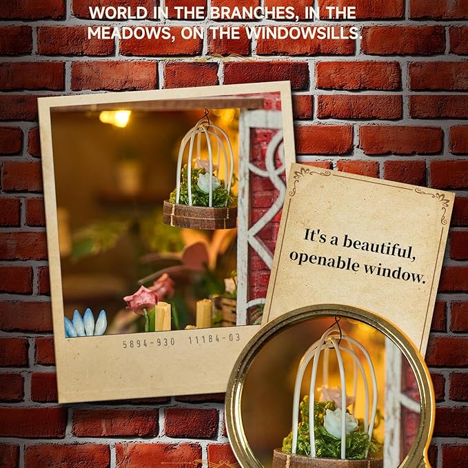 Book Nook Kit，DIY Miniature Dollhouse Kit for Adults and Teens，3D Wooden Tiny House for Family and Friends，Bookshelf Decor in Halloween/Christmas（Book Store） (Red Cottage)