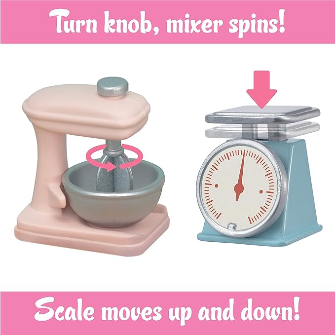 Calico Critters Kitchen Island - Toy Dollhouse Furniture and Accesories Set - Enhance Your Dollhouse with a Functional and Interactive Cooking Center