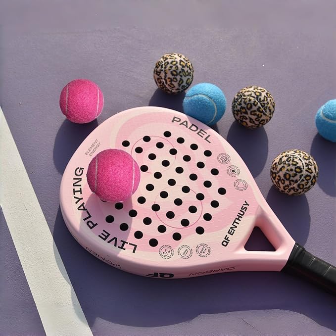QF ENTHUSY Pink Tennis Balls, 3 Pack Colored Tennis, Suitable for Beginner, Training, Matches & Practice Sessions
