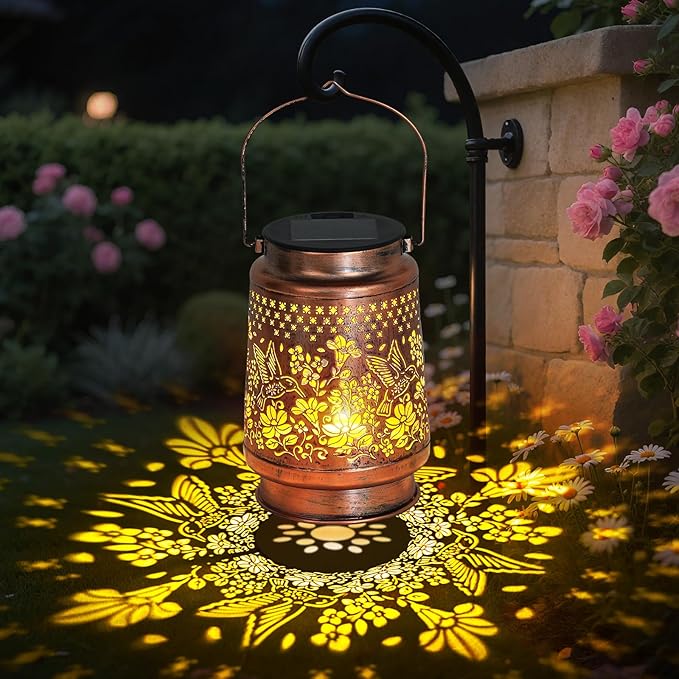 Christmas Gifts for Women, Solar Lantern Outdoor Waterproof Decorations Garden Decor, Christmas Birthday Gifts for Women, Mom, Grandma Decorative Garden, Yard, Patio, Lawn, Balcony Porch - Hummingbird