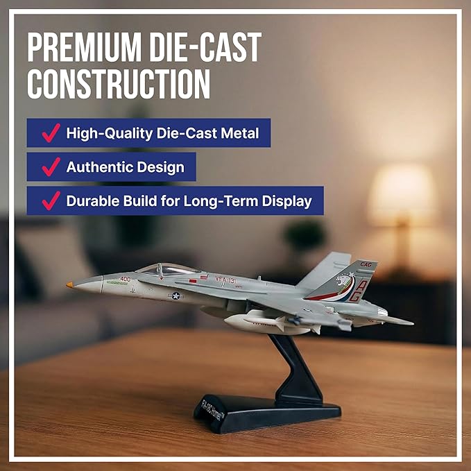 Daron Worldwide Trading F/A-18C VFA131 Wildcats Vehicle,Silver