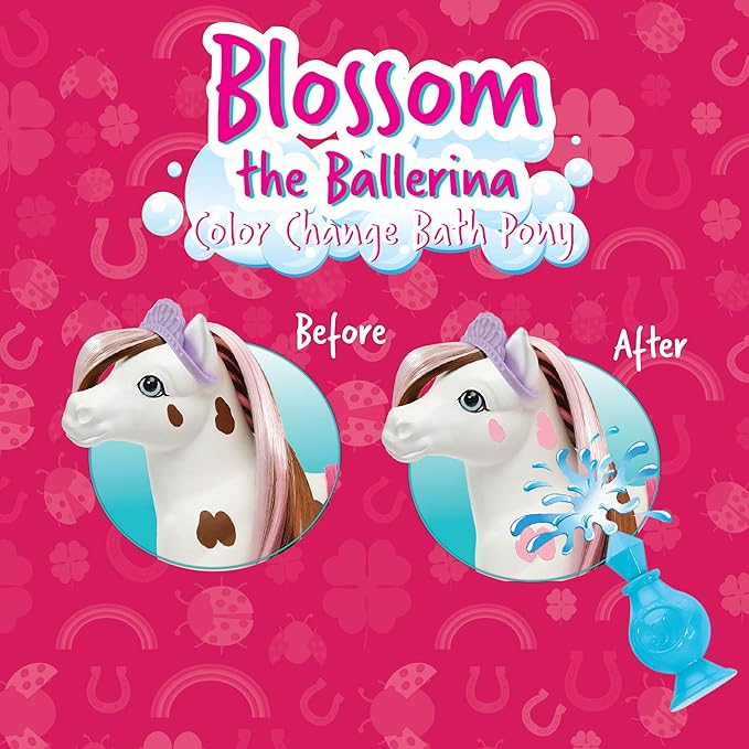 Breyer Horses Color Changing Bath Toy | Blossum The Ballerina Horse | Brown/White with Surprise Pink Color | 7" X 7.5" | Horse Toy | Ages 3+ | Model #7231