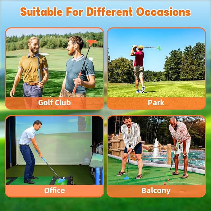 Micnaron 4 Pack Mini Golf Set, Golf Putter Men & Women Two-Way Golf Putter, Right/Left Handed Golf Club Indoor/Outdoor