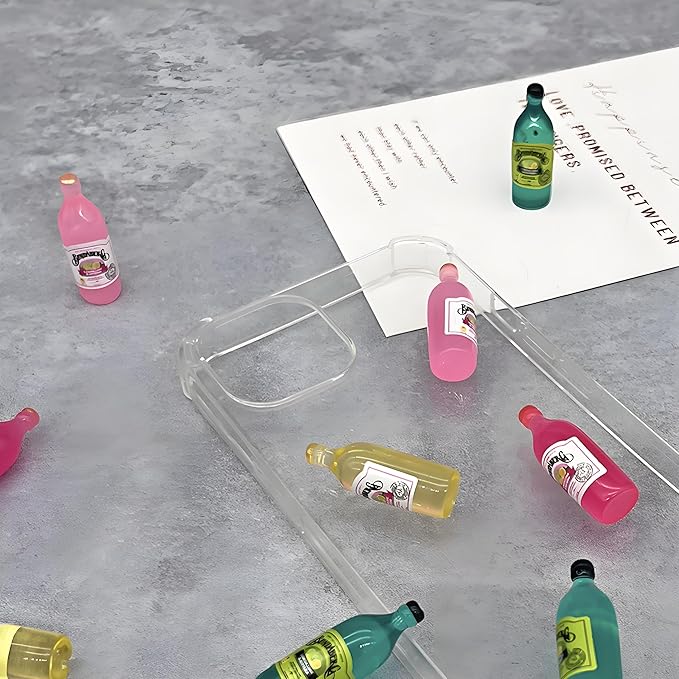 18-Piece Miniature Beverage Bottles Set – Realistic Beer & Soda Bottles, 1:12 Scale Dollhouse Drink Accessories for Tabletop Décor, DIY Crafts, and Mini Bar Decorations