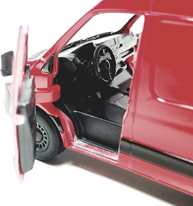 KiNSMART - Mercedes-Benz Sprinter Cargo Van 1:48 O Scale 5" Die Cast Metal Model Toy Van, Pull-Back Action (Red)