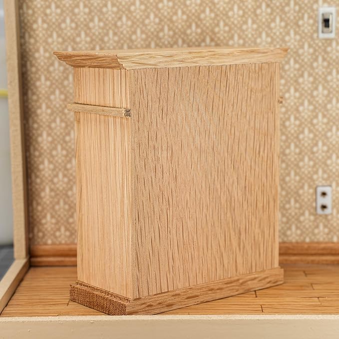 Waldosia 1:12 Scale Dollhouse Miniature Oak Dresser – 5-Drawer Wooden Chest for Bedroom, Roombox, Booknooks and Dioramas Furniture