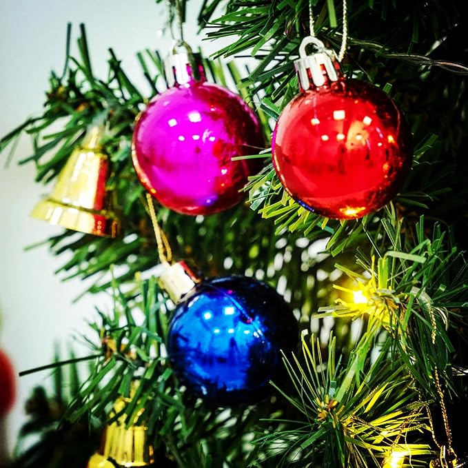 Mini Christmas Tree Small Christmas Tree with LED Lights Ornaments Tabletop Artificial Christmas Decorations Indoor Christmas Decor 24"/60cm 2025 New