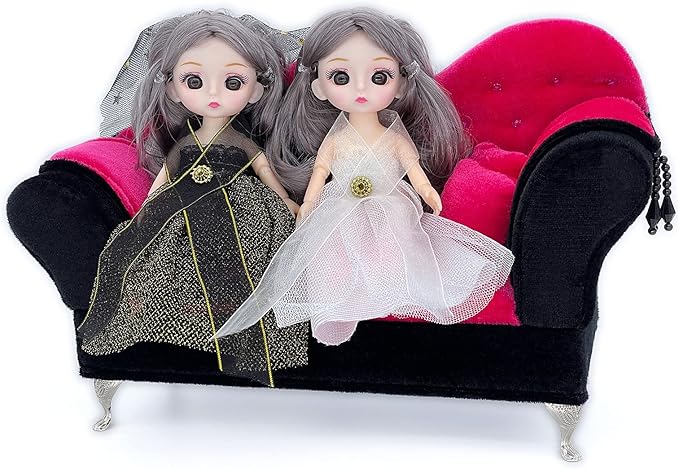 Yikko 1/6 Sofa Cushions for Dollhouse Living Room or Bedroom Decor, 12inch Dolls Accessories, Furniture for Blythe-Doll, Gift for Women Jewelry Box(A57-307H)