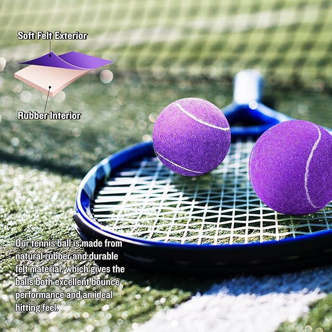 MRYCZ FYRHD 60 Pack Tennis Balls, Training Tennis Balls, Pet Dog Playing Balls, Practice Tennis Balls with Mesh Bag for Transport and Beginner Training