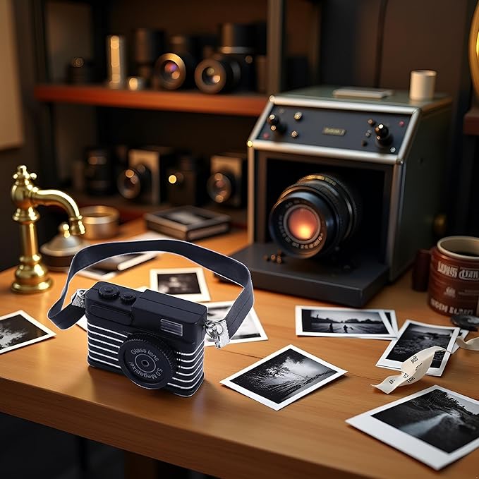 1:4 Scale Mini Camera Prop Ornament Vintage Camera Model, Miniature Digital Camera Mini Decoration Accessories Photography Props Ornament(Style 3)