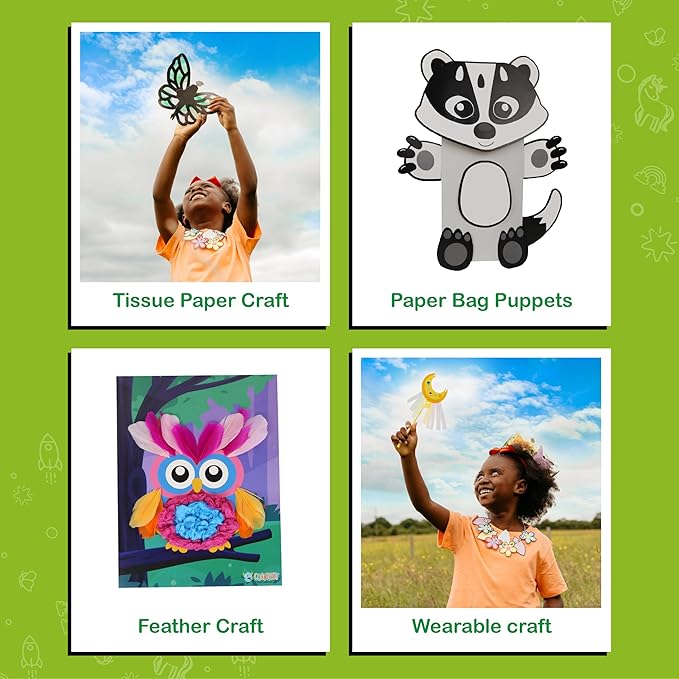Craftikit® 20 Award-Winning Fairy Garden Crafts for Kids - 20 All-Inclusive Fun Paper Toddler Crafts, Fairy Garden Kit for Kids Ages 3-10