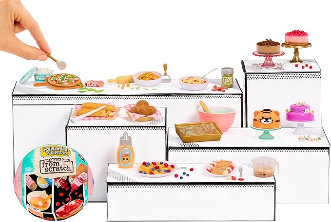 MGA's Miniverse Make It Mini from Scratch Series 2, Mini Collectibles, Mystery Blind Packaging, Miniature, DIY, Replica Food, Air Dry, NOT Edible, Collectors, Gifts, 8+