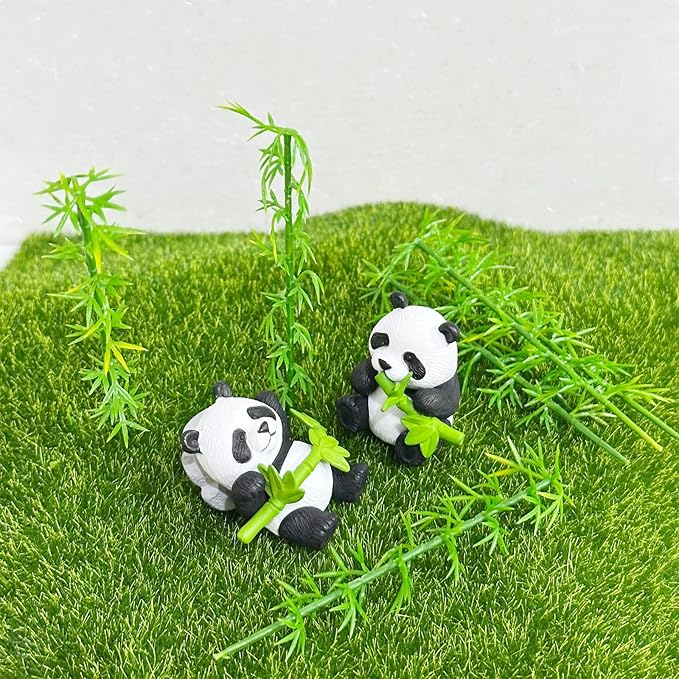 Woohome Model Miniature Bamboo Trees, Green Plastic Bamboo Trees for Building Model, Home Miniature Landscape Landform Diorama Project, 50 PCS, 3.94’’