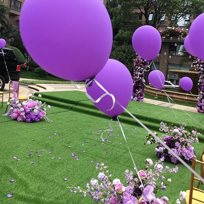 5 inch Purple Party Balloons, 100 pcs Mini Purple Latex Balloons for Birthday Wedding Baby Shower Decorations (Dark Purple)