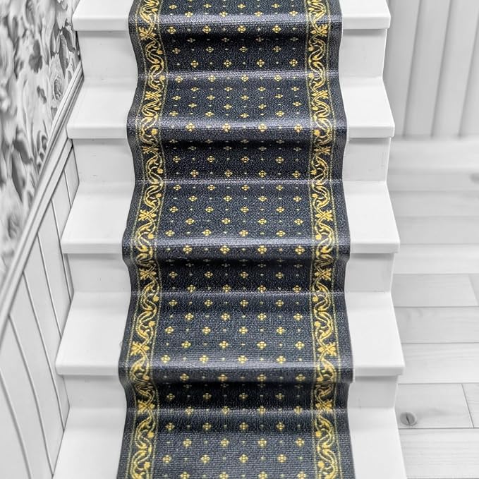 Self-Adhesive Carpet with Real Textile Structure for Dollhouses Scale 1:12 (Gold Brocade)