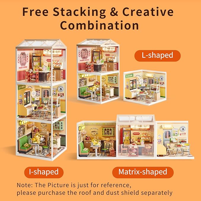 Rolife Super Creator House Building Playset & Terrace Bundle - Chineses Food Restaurants