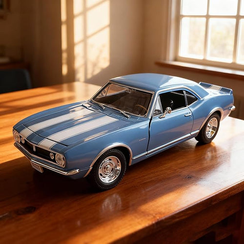 1967 Chevy Camaro Z28 1:18 Scale Diecast Model Premium Alloy Sports Toy Cars with Display Case, Working Steering, for Kids Men and Teens Dad 14+ Year