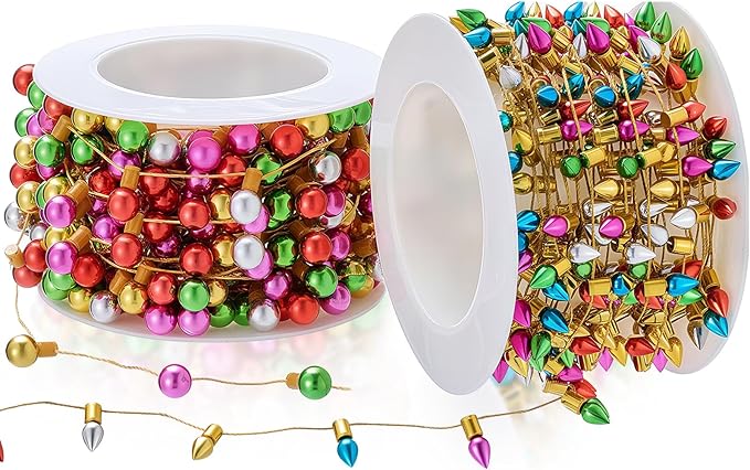 Tuanse 65.6 ft Dollhouse Fake String Lights Decorations Miniature Light String Crafts for Doll House Furniture Accessories Wedding Party Decor(Popular)