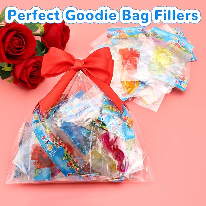 24PCS Stretchy Sticky Foot Toys for Kids, Rubbery Sticky Goodie Bag Stuffers Toys for Christmas Party Supplies, Colorful Sticky Hand for Boys Girls Classroom Prizes