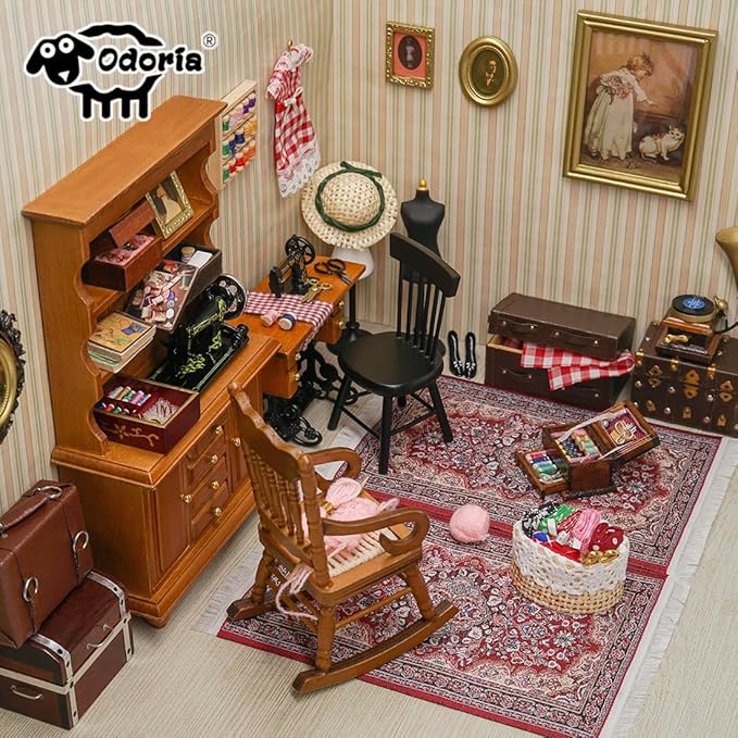 Odoria 1/12 Miniature Jewelry Box Dollhouse Decoration Accessories, A