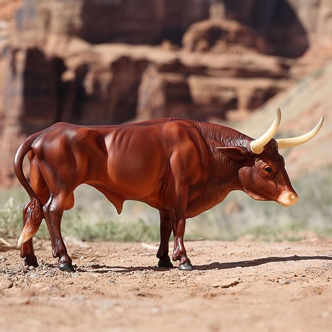 Breyer Horses Traditional Series |Texas Longhorn Bull | Breyer Animals | Horse Figurine | 11.5" L X 8.5" H | Model #B-TR-10329