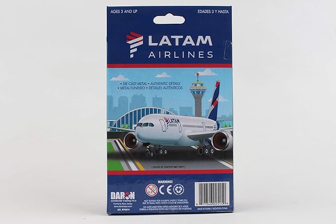 Daron Toy Airplane – Latam – Die-Cast Metal Model Airplane Toy with Plastic Parts for Kids Ages 3+
