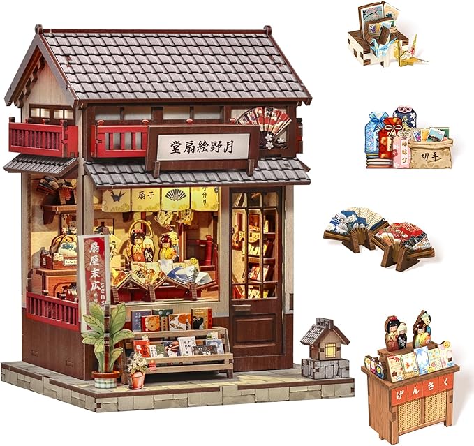 Book Nook Kit, DIY Miniature House Kits for Adult and Teens, Dollhouse Tiny Booknook Garden House Bookshelf, DIY Craft Gifts for Family and Friends