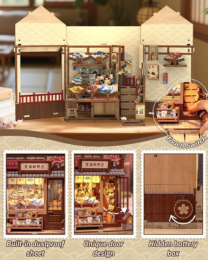 Book Nook Kit, DIY Miniature House Kits for Adult and Teens, Dollhouse Tiny Booknook Garden House Bookshelf, DIY Craft Gifts for Family and Friends