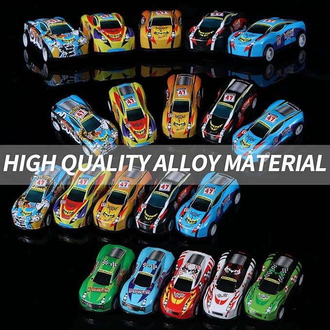 Benzem 28 Pack Pull Back Cars for Kids, Mini Vehicles Toy Bulk Party Favor Race Cars Toys, Goodie Bag Stuffers, Pinata Fillers for Boys Girls Toddlers