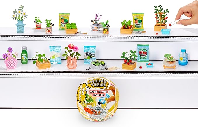 MGA's Miniverse - Make It Mini Nature Series 2 (3 Pack) Collectibles, Blind Pack, DIY, Crafts, Resin Play, Replica Plants, Animals, Small Flowers, Botanicals, NOT Edible, Collectors
