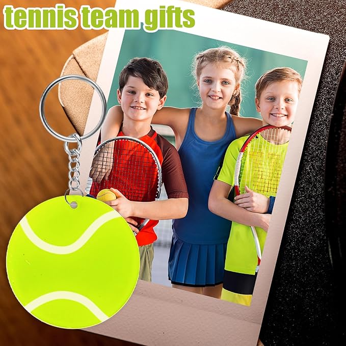 Yaure Joy 12 Pcs Volleyball Acrylic Keychain bulk with 1 Black Marker for DIY Sports Party Favor