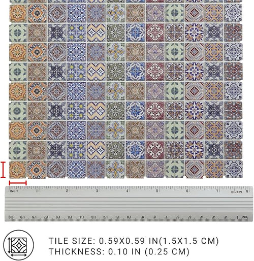 150 pcs, Dollhouse Flooring, 1:12 Scale Doll House Tiles, Miniature Checkerboard Floor, REDUCIO! (Spanish Tiles)