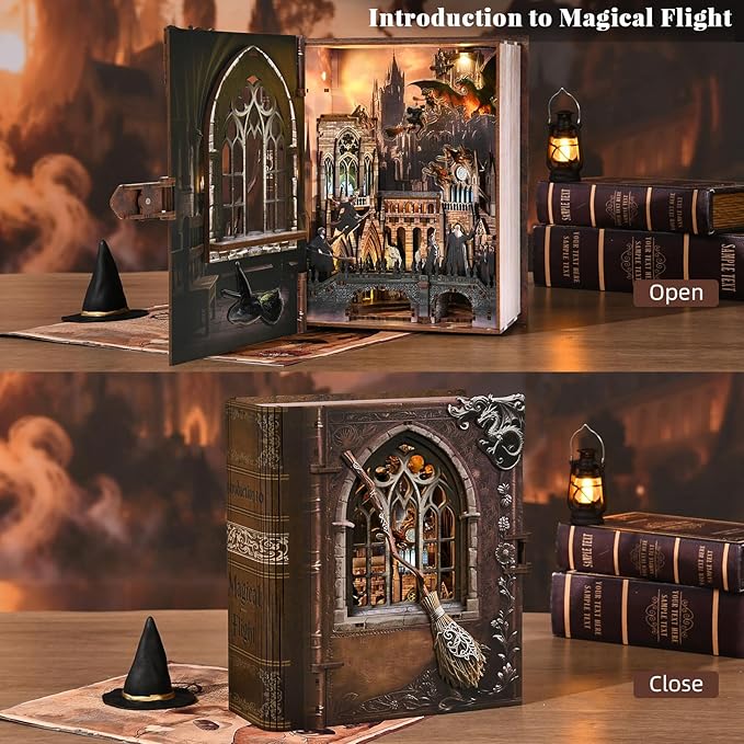 DIY Miniature Book Nook Kit for Adults, Teens and Beginners